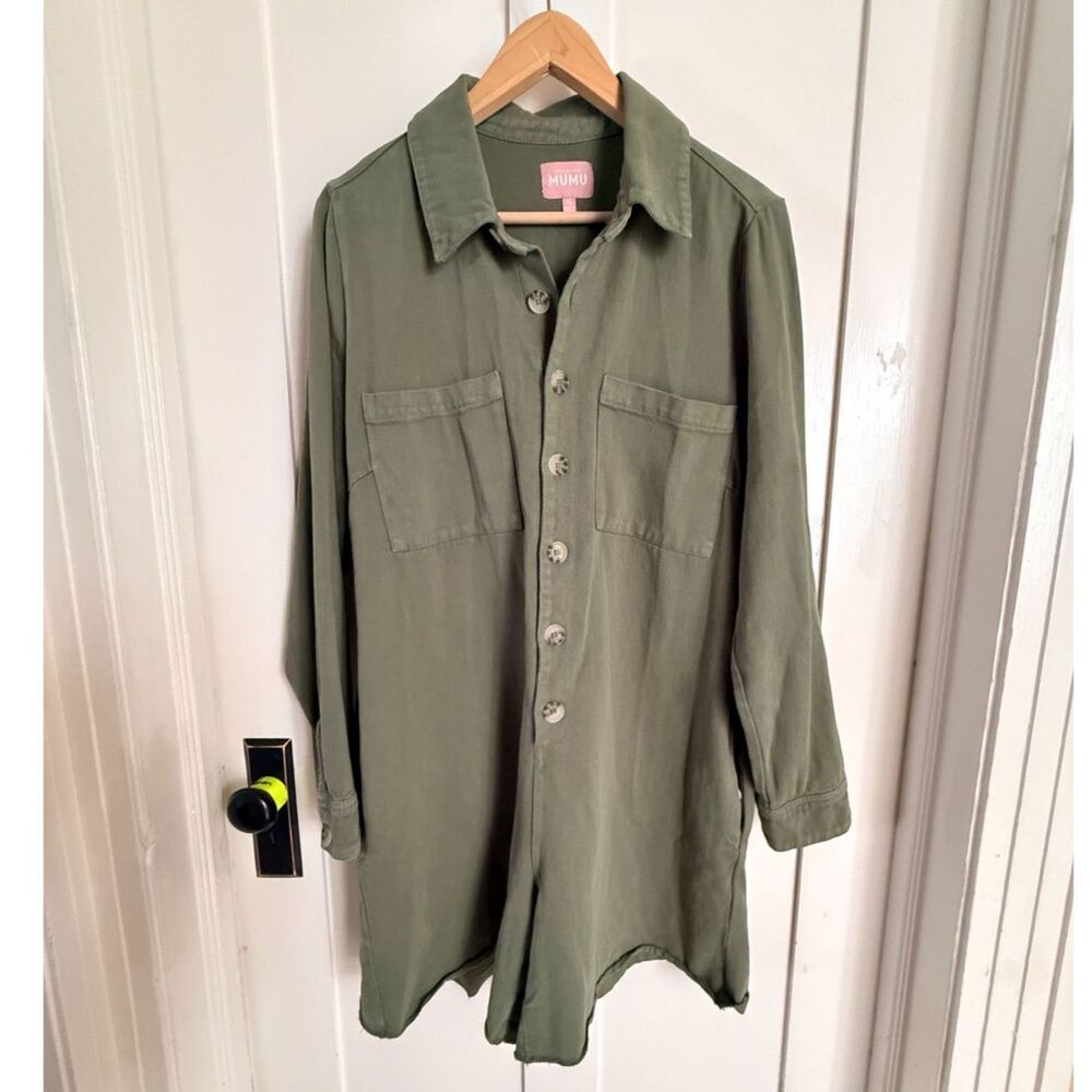 Show Me Your Mumu Khaki Green shorts worksuit XL